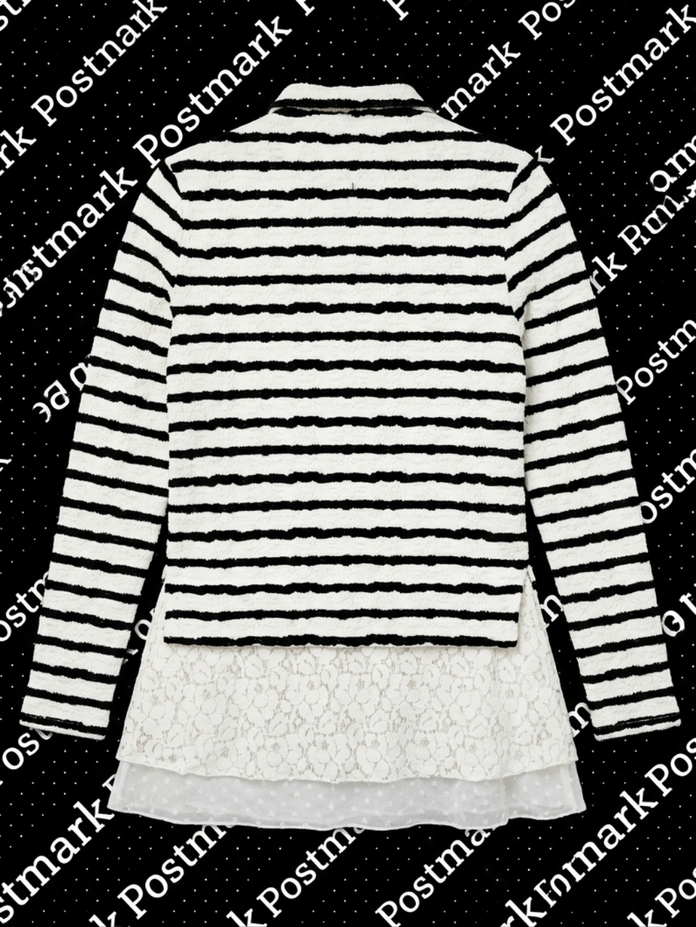 ​Anthropologie Postmark Striped Open Front Eyelash Knit Cardigan
